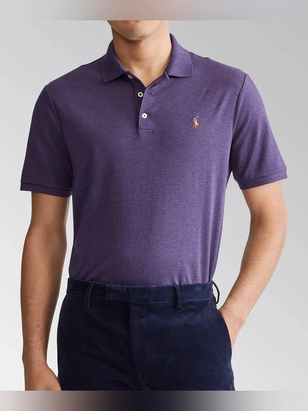 NWT Polo by Ralph Lauren Purple Short-Sleeve Cotton Polo Shirt M